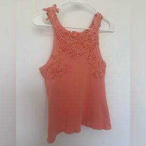 Anthropologie Coral Lace Women's Top